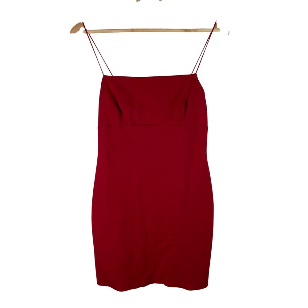 Urban Outfitters Women's Size M Red Strapless Stretch‎ Mini Bodycon Dress *
